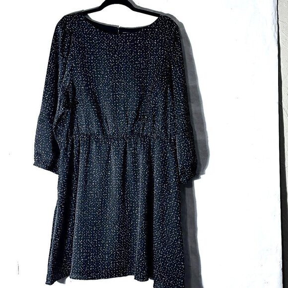 Gap Dress 2XL XXL Puffy Sleeves Mini Dress Festive NWT Black Cute Sexy - Picture 2 of 6